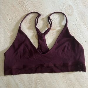 Lululemon NWOT never worn Bralette burgundy mesh trim size M